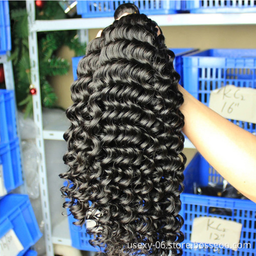 Raw Virgin Malaysian Hair Extension,100 Human Malaysian Cuticle Aligned Virgin Hair Dubai,Mink Deep Wave Malaysian Hair Bundle